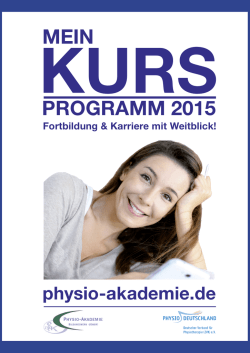 PROGRAMM 2015 MEIN - Bildungswerk Physio
