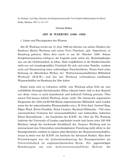 Hartmut B&ouml;hme ABY M. WARBURG (1866