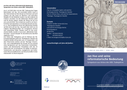 Dr. Thomas Krzenck (Leipzig): Jan Hus &ndash; Leben und Sterben des