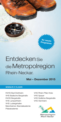 EntdeckenSie dieMetropolregion - Metropolregion Rhein