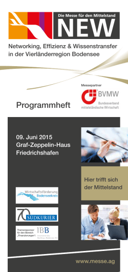 Programm - NEW 2015 Friedrichshafen