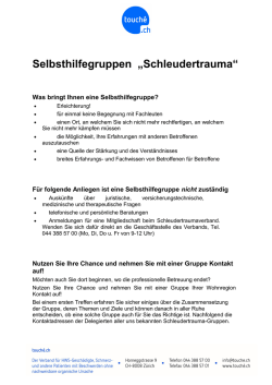 Selbsthilfegruppen &bdquo;Schleudertrauma&ldquo;