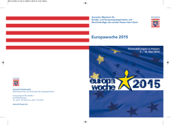Programm zur Europawoche 2015 - Hessische Staatskanzlei