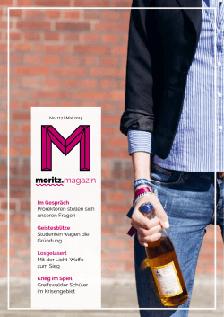 Hier geht`s zur PDF-Version des Hefts. - Moritz