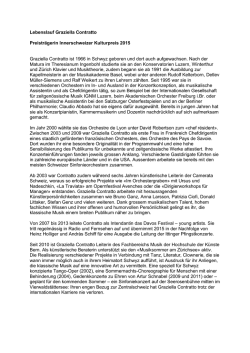 Ausführlicher Lebenslauf von Graziella Contratto