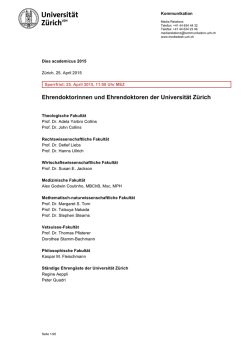 Ehrendoktoren 2015  - Mediadesk