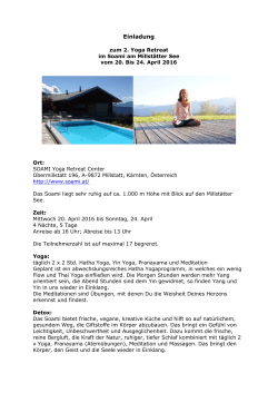Yoga Retreat im Soami April 2016