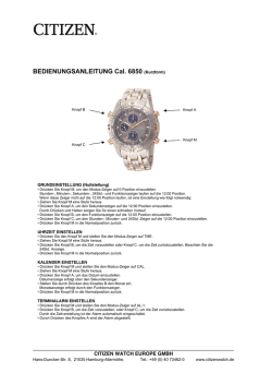 BEDIENUNGSANLEITUNG Cal. 6850 (Kurzform)