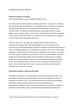 Hebammenmangel in Vorarlberg