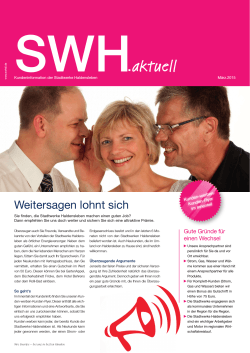 SWH.aktuell 01/2015 - Stadtwerke Haldensleben