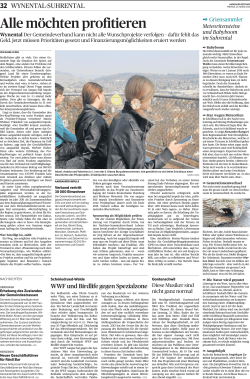 Zeitungsartikel vom 20. März 2015 in der Aargauer Zeitung