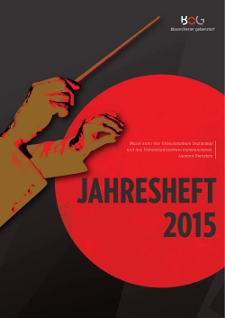 Programmheft 2015 - BOG - Blasorchester Gebenstorf
