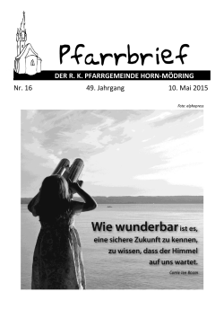 Pfarrbrief - Pfarre Horn