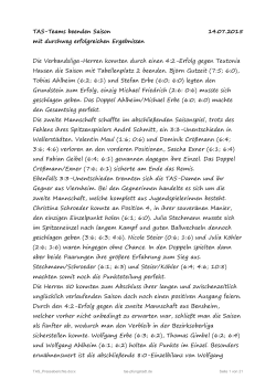 Presseberichte - TAS Pfungstadt e. V.