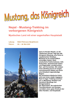 Nepal - Mustang-Trekking im verborgenen Königreich