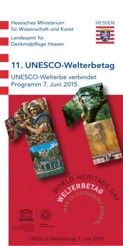 11. UNESCO-Welterbetag - Landesamt für Denkmalpflege Hessen