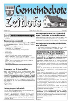 Ausgabe 3/2015 - Markt Zeitlofs