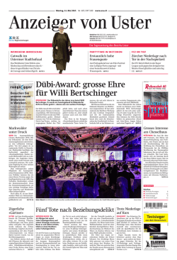 D&uuml;bi-Award: grosse Ehre f&uuml;r Willi Bertschinger
