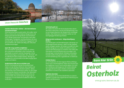 Faltblatt Beirat Osterholz 2015 - Kreisverband Bremen-Ost