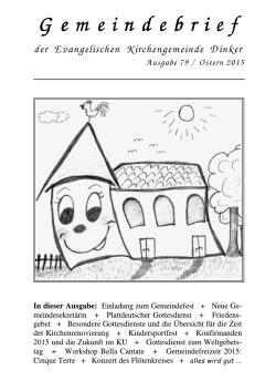 Gemeindebrief Nr. 79 (Ostern 2015)