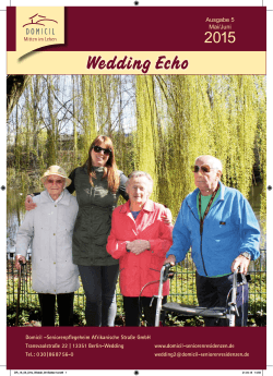 Wedding Echo - DOMICIL Seniorenresidenzen
