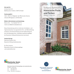 Historische Putze und Farben