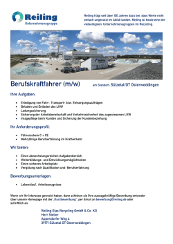 Berufskraftfahrer (m/w) - Reiling Unternehmensgruppe