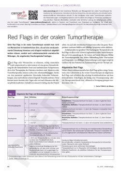 Red Flags in der oralen Tumortherapie zur