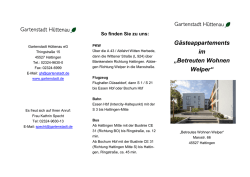 Informationen finden Sie auch in unserem G&auml;steappartement
