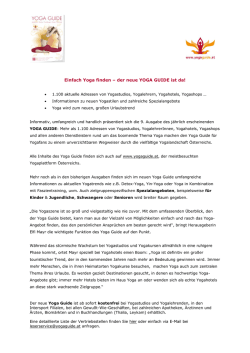Einfach Yoga finden &ndash; der neue YOGA GUIDE ist da!
