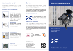Einbruchmeldetechnik - Tele-Security