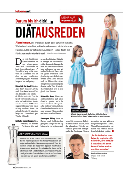 Weekend Magazin Lebensart: Diätausreden >>> PDF