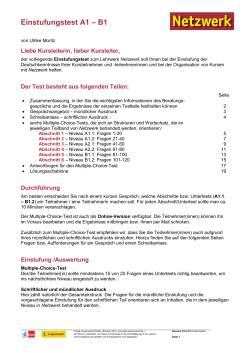 Einstufungstest A1 – B1