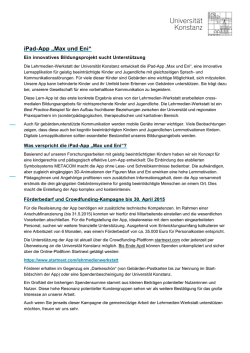 iPad-App &bdquo;Max und Eni&ldquo; - Lebenshilfe Konstanz e.V.