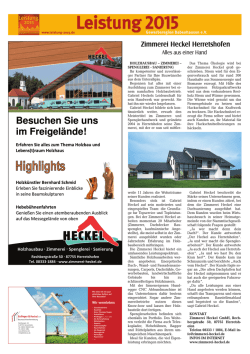 Infos zur Leistungsschau: Artikel &uuml;ber uns im