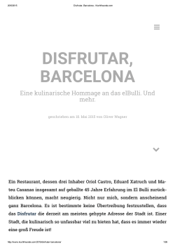 DISFRUTAR, BARCELONA