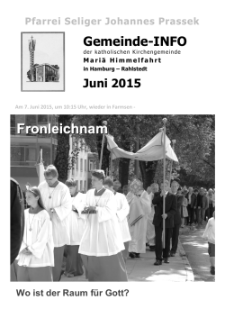 Juni 2015 - Katholische Pfarrgemeinde Mariä Himmelfahrt