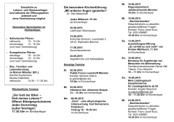 Juni 2015 - Kirchenfoyer Münster