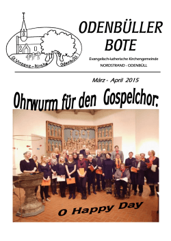 März - April 2015 - Ev.-luth. Kirchengemeinde Nordstrand