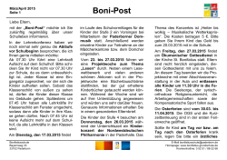 Boni-Post für März/April - Bonifatius Grundschule Paderborn