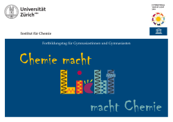Licht macht Chemie - Universität Zürich