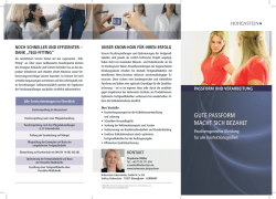 GUTE PASSFORM MACHT SICH BEZAHLT