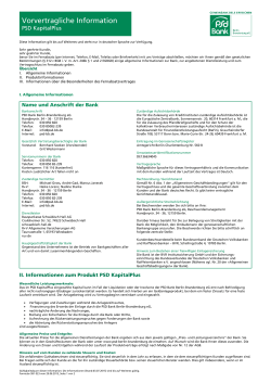 inkl. Fernabsatz - PSD Bank - Berlin