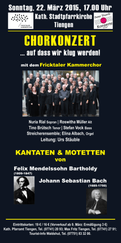 Zum Flyer - Fricktaler Kammerchor