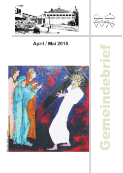 Gemeindebrief April - Mai 2015 - Stephanus