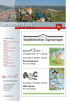Stadtspiegel Nr. 10 vom 13. Mai 2015