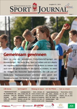 Ausgabe 03-15 - Landessportbund Brandenburg