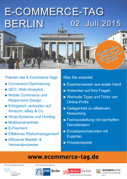 E-Commerce-Tag Berlin am 2. Juli 2015