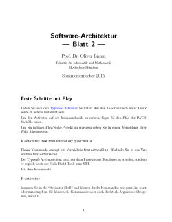Software-Architektur — Blatt 2 - Oliver Braun