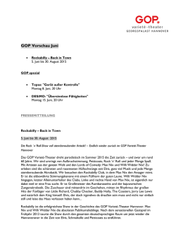 GOP Vorschau Juni - GOP Variet&eacute;